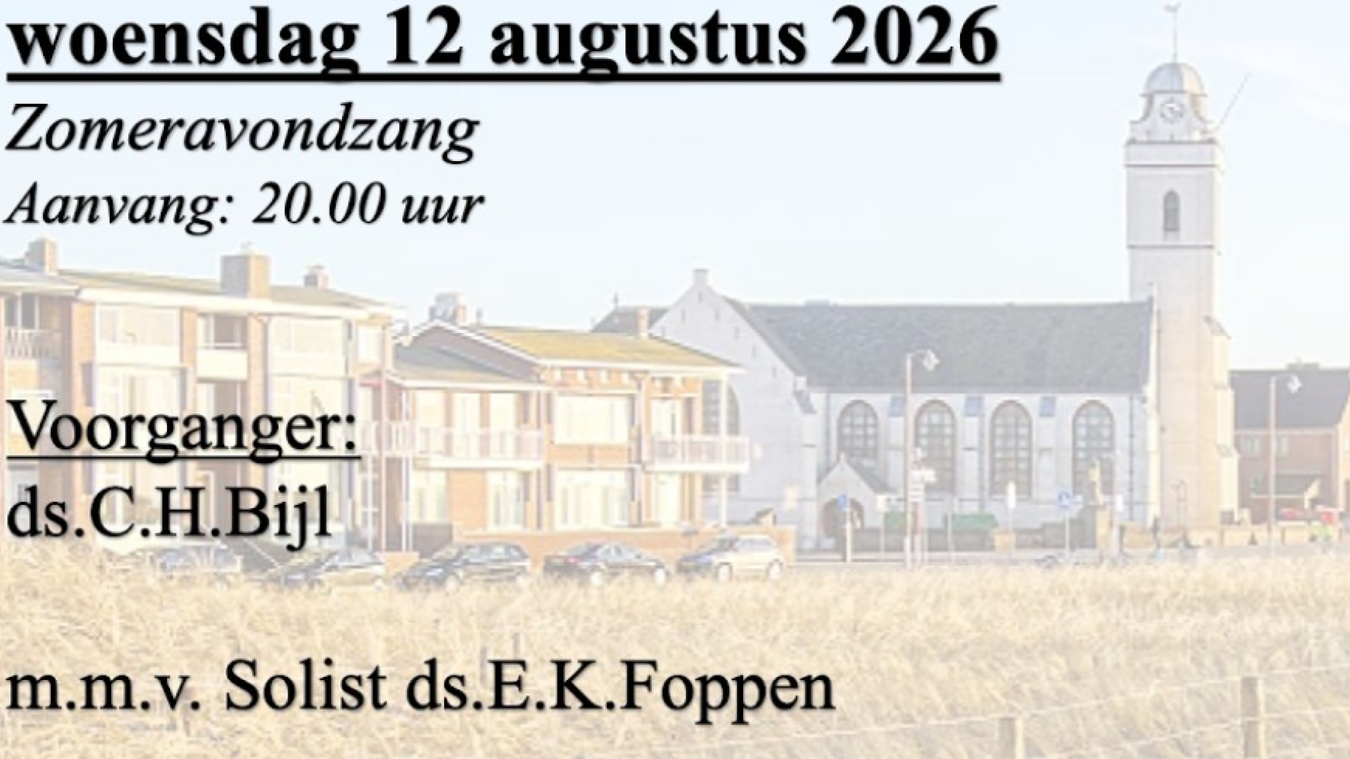 Zomeravondzang -  12 augustus 2026
